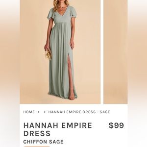 Birdy Grey Hannah Empire dress - sage